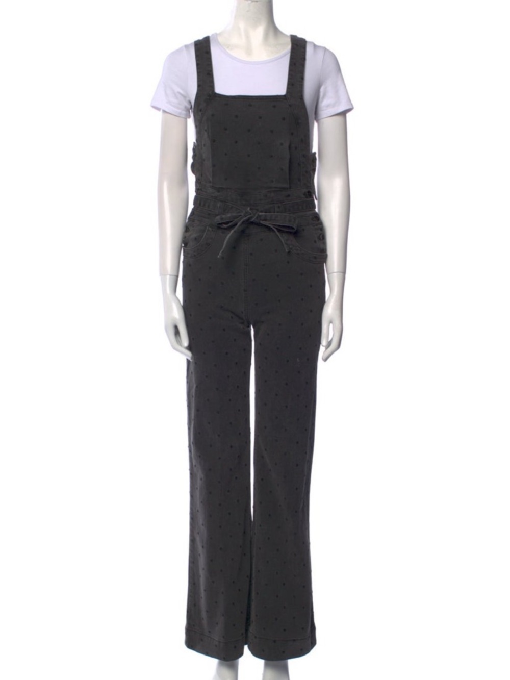Ulla Johnson Black Textured Square-Neck overalls - SO CUTE, RARE FIND